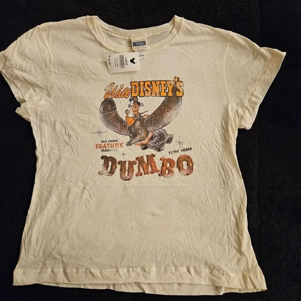 Vintage Disney Womens DUMBO Large L Shirt Top T-Shirt Tee Timothy Mouse Y2K NEW - Picture 2 of 6